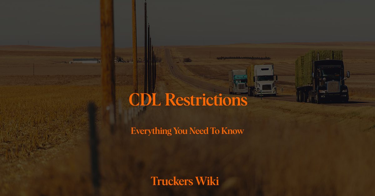 CDL restrictions everything you need to know truckers wiki