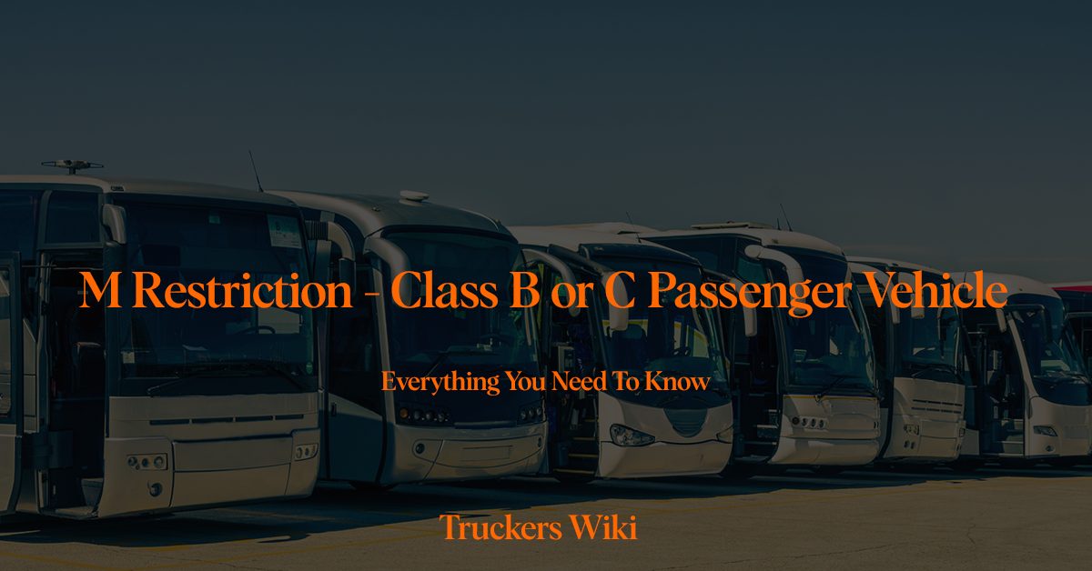 M Restriction - Class B or C Passenger Vehicle everything you need to know truckers wiki