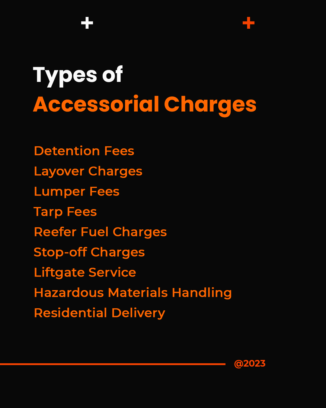 Accessorial charge fact card 3