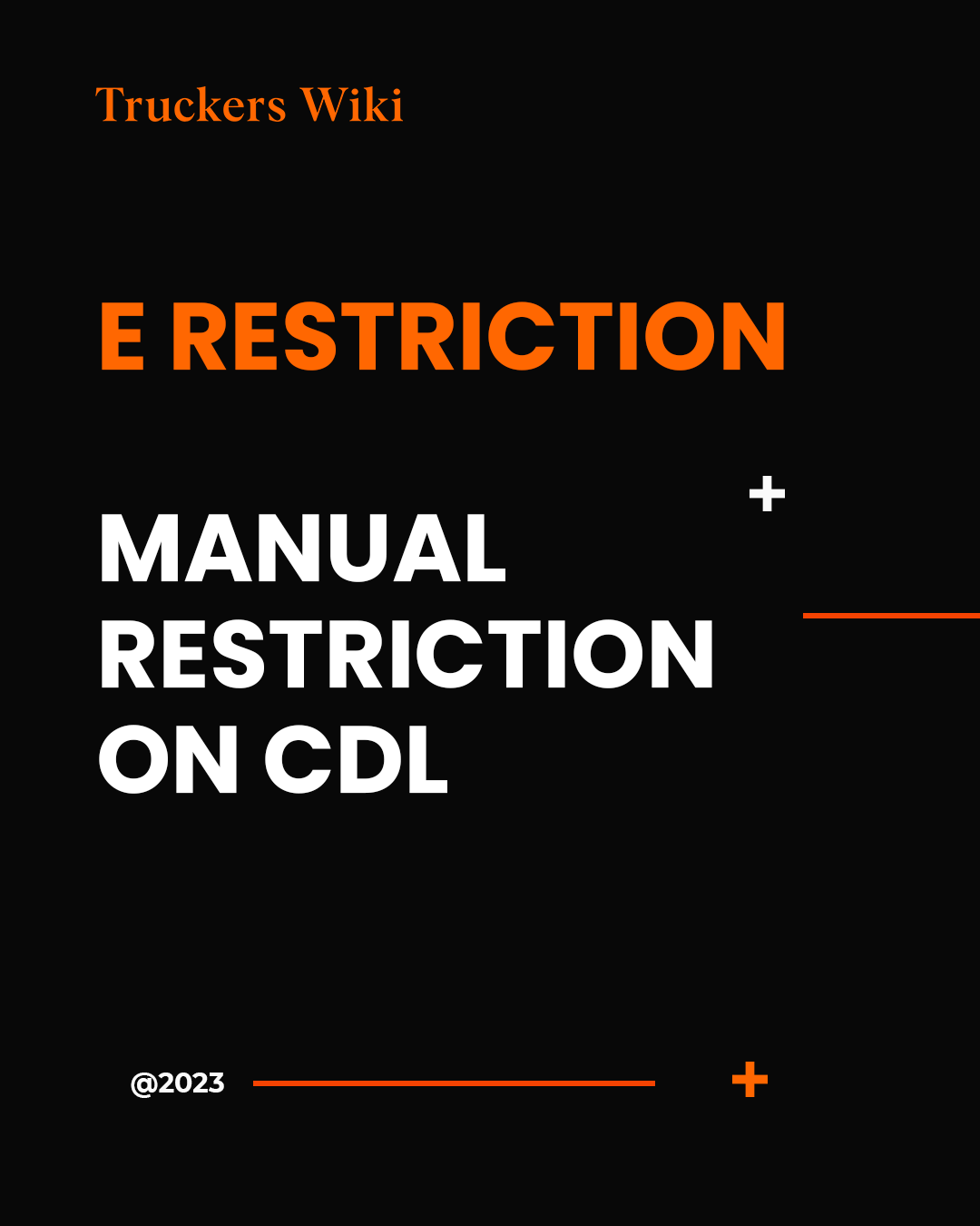 E Restriction Manual Definition Trucking - Truckers Wiki Carousel 1
